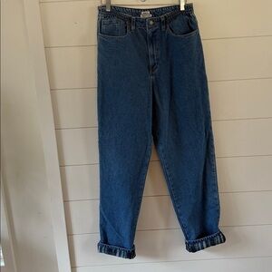 Vintage LL Bean Relaxed Fit Flannel Lined Denim Women’s sz 12 T